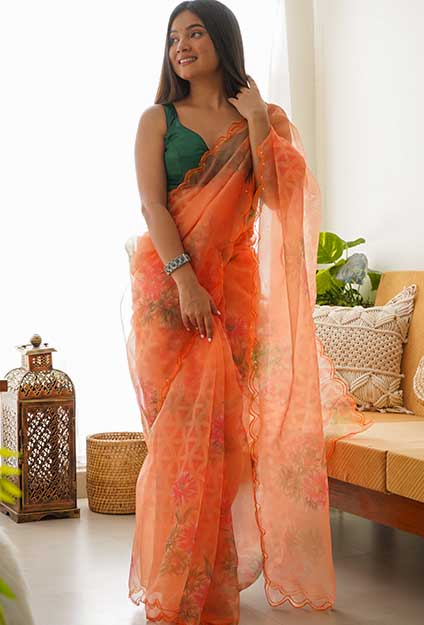 Organza saree